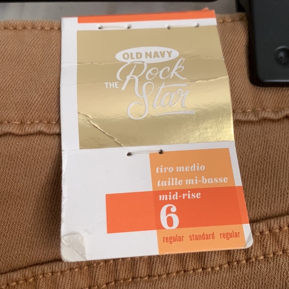 Old Navy-The Rockstar Mid-Rise Skinny Legging Jean-Size 6 Reg-Cream Caramel -NWT - Picture 7 of 11